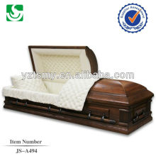 JS-A494 cercueil de crémation bois simple avec accessoire bois